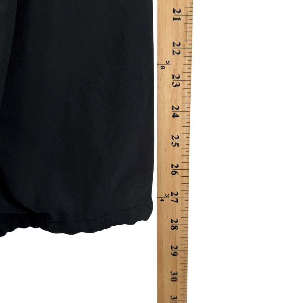 Abercrombie & Fitch Jumpsuit Womens L Black Smocked Waist Bungee Hem Athleisure - Picture 13 of 13